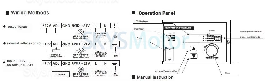 Controlador de tensi&oacute;n manual KTC800A 0-24 V 4 A para freno/embrague de part&iacute;culas magn&eacute;ticas